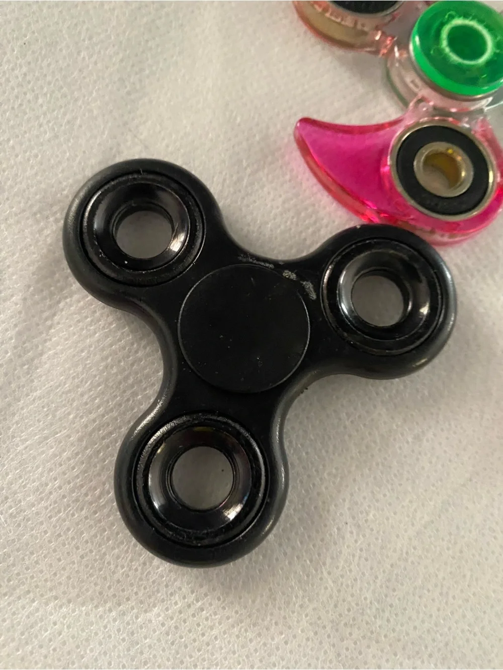 Fidget Spinner Lot 5 Toys Metal Plastic Spinning USA Flag Flower Etc